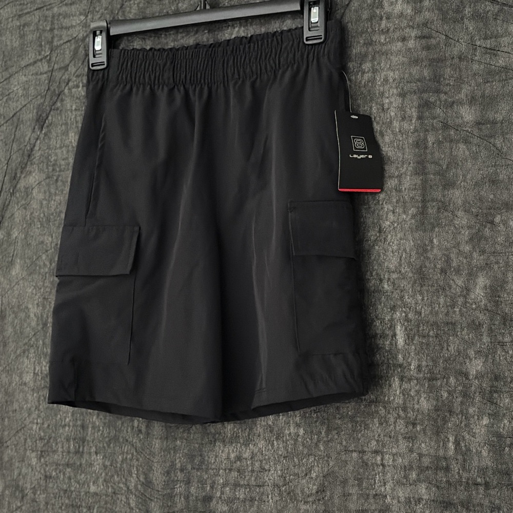 Layer 8 Cargo Shorts Black Quick Dry Athletic Men’s size Small NWT(A245)✨